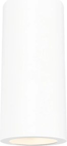 Applique da Parete 2xGU10 Cilindrica Ø75mm in Gesso Pitturabile