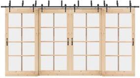 Kit Di Binari Per Porte Scorrevoli 427 Cm Acciaio Nero /