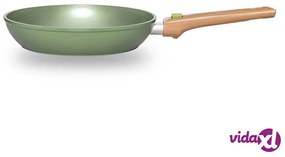 Just Vegan Padella ECO con Manico Rimovibile 24 cm in Alluminio Verde