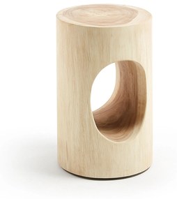 Kave Home - Tavolino Halker in legno massello di mungur Ã˜ 30 cm