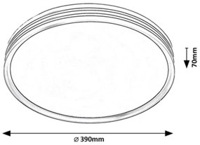Rabalux 71118 - Plafoniera LED EPORA LED/25W/230V 3000K