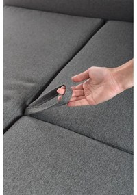 Divano letto variabile grigio scuro ad angolo Pop - Bonami Selection