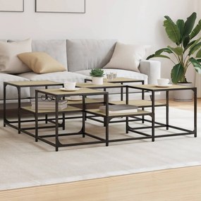 Tavolino Salotto Rovere Sonoma 121x121x40 Cm Legno Multistrato /