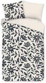 Set copripiumino e federa nero/beige in cotone per letto singolo ed esteso 140x220 cm Emilia – Good Morning