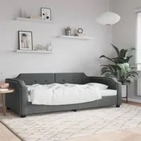 Letto da Giorno Grigio 90x200 cm in Tessuto 354206