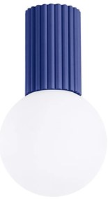 Plafoniera blu con paralume in vetro ø 12 cm Orbital – Sollux