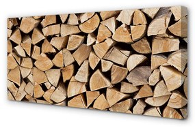 Quadro su tela Legno legna da ardere 100x50 cm