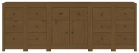 Credenza Miele 230x35x80 cm in Legno Massello di Pino