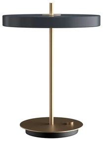 Lampada da tavolo dimmerabile a LED antracite con paralume in metallo (altezza 41,5 cm) Asteria Table - UMAGE