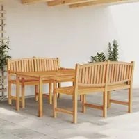 Set da Pranzo per Giardino 3 pz in Legno Massello di Teak 3157943