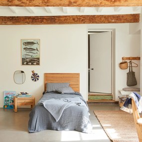 Tikamoon - Testata letto per bambini in legno di teak 95 Minimalys