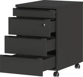 Armadietto color antracite con chiusura a chiave/su ruote 42x63x60 cm Mailand – Germania