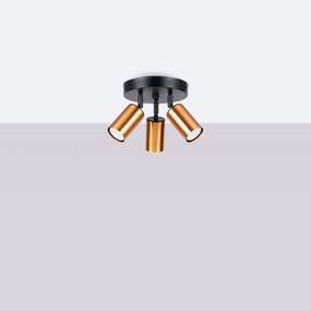 Sollux SL.1377 - Faretto WINX 3xGU10/10W/230V nero/rame