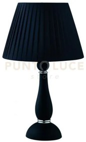 Lume alfiere nero e cromo 1 luce attacco e14 32x54cm