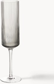 Set di 2 flute da champagne in vetro soffiato Ripple