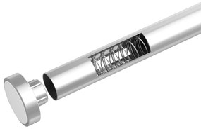 Asta telescopica in argento per bagno, lunghezza 110-185 cm Luz - Wenko