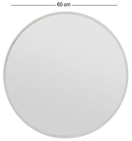 Specchio da parete OZZE diametro 60 cm bianco