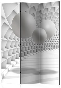 Paravento Tunnel Astratto (3-parti) - illusione 3D su sfondo bianco