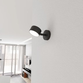 Applique da parete in acciaio SORA K1 GX53 orientabile nera