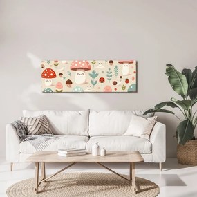 Quadro su tela – Foresta colorata e fiorellini