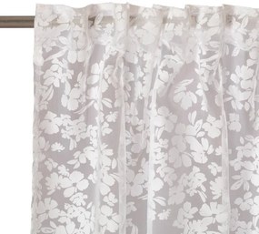 Tenda Gladys rosa, fettuccia e passanti nascosti 140x295 cm