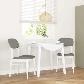 Sedie Da Pranzo Con Cuscini 2 Pz Bianco Legno Massello Di Hevea /