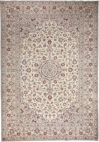 Kashan Tappeto persiano 340x240 Beige (Iran) Annodato A Mano
