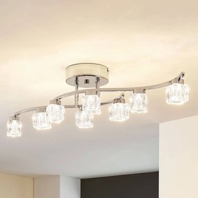 Plafoniera a LED Yaro Lindby, dimmerabile, Cromo / Argento, Soggiorno / Sala da pranzo, Metallo, Moderno, Plafoniera LED