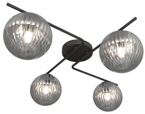 Plafoniera VESPA 4xE14/10W/230V nero/grigio