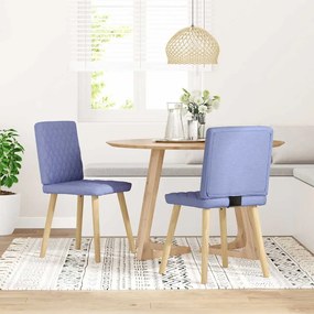Sedie Da Pranzo 2 Pz Blu Jeans İn Tessuto /
