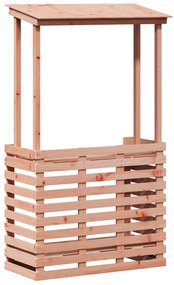 Tavolo bar da esterno con tetto 112,5x57x195,5cm legno massello