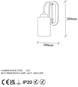 Lampada da parete color oro ø 10 cm Hemikilo - Opviq lights