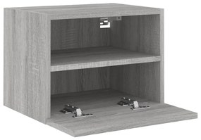 Mobili TV Muro 2pz Grigio Sonoma 40x30x30 cm Legno Multistrato