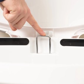 Cestino per la spazzatura in plastica bianco con pedale 50 l – Addis