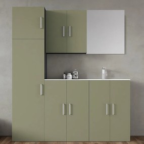 Colonna per mobile bagno Desi 2 ante P 50 x L 50 x H 200 cm verde salvia truciolare