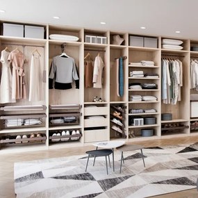 Appendiabiti regolabile per armadio 83 - 115 cm moka in Acciaio e Tecnoplastica