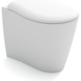 Vaso WC filomuro OLYMPIA CERAMICA soft bianco opaco, sedile incluso P 55 x L 36 x H 42 cm bianco