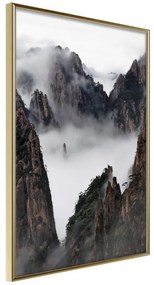 Poster  Misty Valley  Cornice Quadri Cornice d'oro, Larghezza x Altezza Home decor 30x45