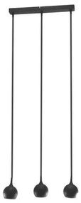 Lampadario a sospensione con filo COLM 3xGU10/30W/230V nero