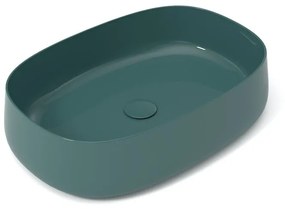 Lavabo da appoggio ovale in ceramica L 60 x H 13 x P 40 cm multicolore