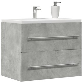 Mobile lavabo grigio cemento 60x38,5x48 cm in legno multistrato