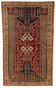 Shiraz Tappeto 150 x 250 Rosso (Iran) Annodato A Mano