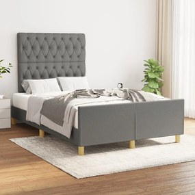 Giroletto Senza Materasso Grigio Scuro 120x200 Cm Tessuto /