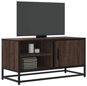 Mobile Tv Rovere Marrone 80x34,5x40cm Legno Multistrato Metallo /