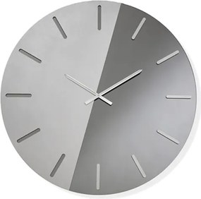 Orologio da parete MACK rotondo D80 cm bicolore Fumč e Argento