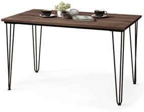 HAIRPIN S-120 Rovere Marrone - TAVOLO LOFT PER CUCINA SALA DA PRANZO SALONE