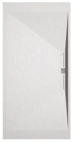 Piatto Doccia 80x90 Effetto Pietra Duplach "Side" Bianco