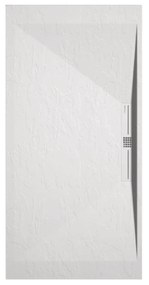 Piatto Doccia 80x90 Effetto Pietra Duplach "Side" Bianco