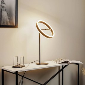 Lucande Lampada LED da tavolo Yekta, nera, 59 cm, dimmerabile