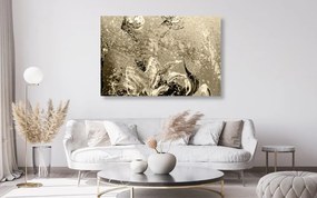 Quadro su tela – Peonie dipinte moderne in versione seppia
